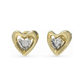 BRINCOS GUESS GU BELOVED EM AÇO DOURADO  C/ ZIRCONIAS