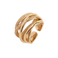 ANEL VIDAL & VIDAL EM BRONZE COM ZIRCÓNIAS BANHADO A OURO 18KT