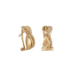 BRINCOS VIDAL & VIDAL EM BRONZE COM ZIRCÓNIAS BANHADO A OURO 18KT