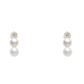 BRINCOS UNIKE PEARLS EM PRATA 925% DOURADA COM ZIRCÓNIAS "UK.BR.1204.0153"