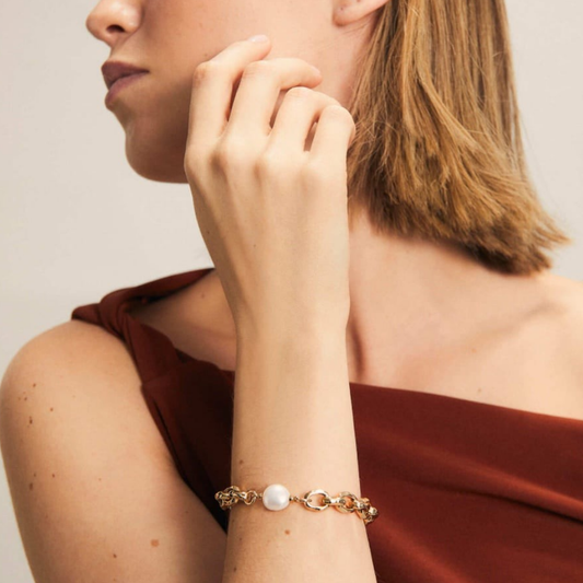 PULSEIRA VIDAL & VIDAL EM BRONZE COM BANHO DE OURO 18K