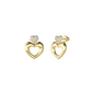 BRINCOS GUESS EM AÇO DOURADO COM ZIRCÓNIAS