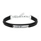 PULSEIRA MASERATI E AÇO E PELE PRETO
