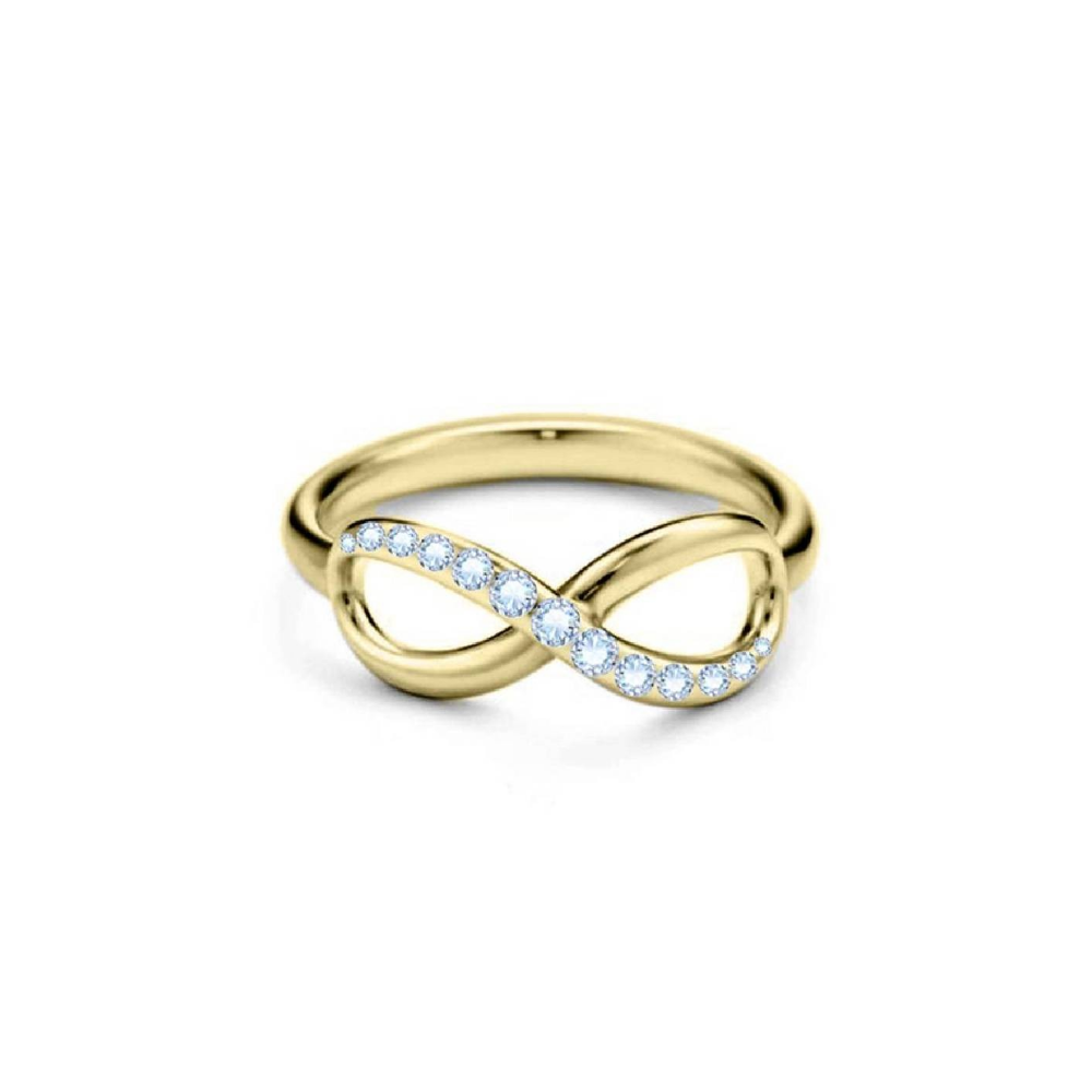 ANEL LIU JO EM AÇO INFINITO DOURADO COM ZIRCÓNIAS