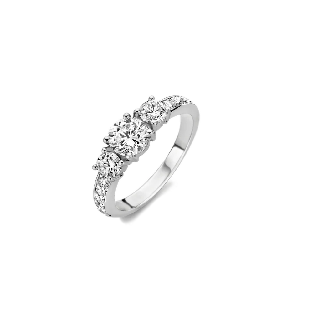 ANEL TI SENTO EM PRATA 925% COM ZIRCÓNIAS