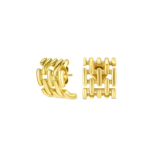 BRINCOS ONE SENHORA CHARMING SQUARE GOLD