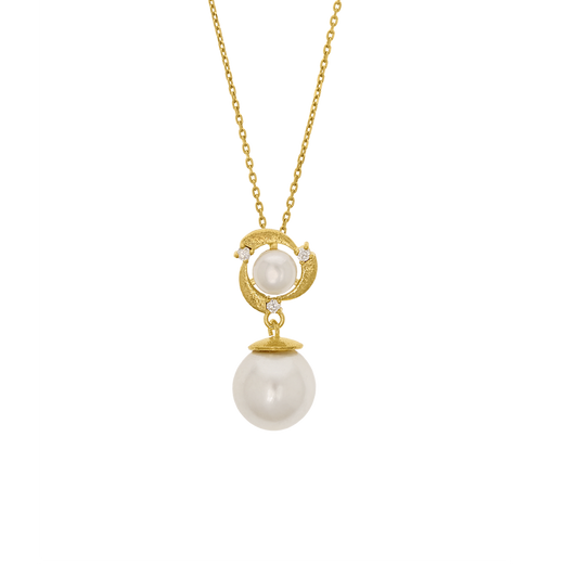 FIO EUGÉNIO CAMPOS EM PRATA 925% LUSH II COM PÉROLAS E ZIRCÓNIAS