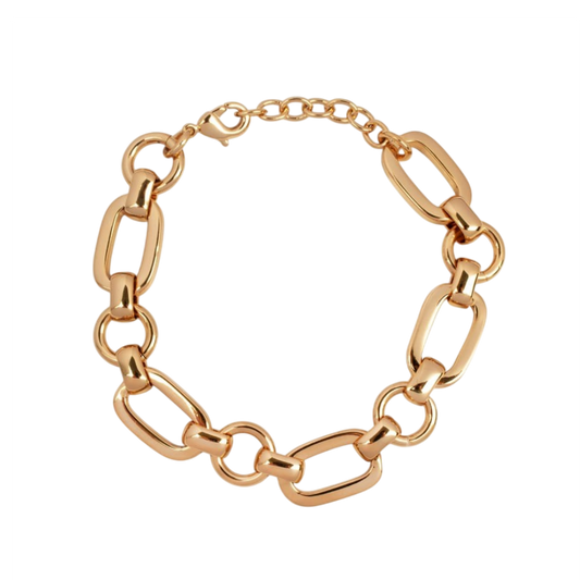 PULSEIRA VIDAL & VIDAL EM BRONZE COM BANHO DE OURO 18K