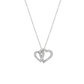 COLAR UNIKE MEANINGFUL HEART II EM PRATA 925% COM ZIRCÓNIAS "UK.CL.1204.0016"