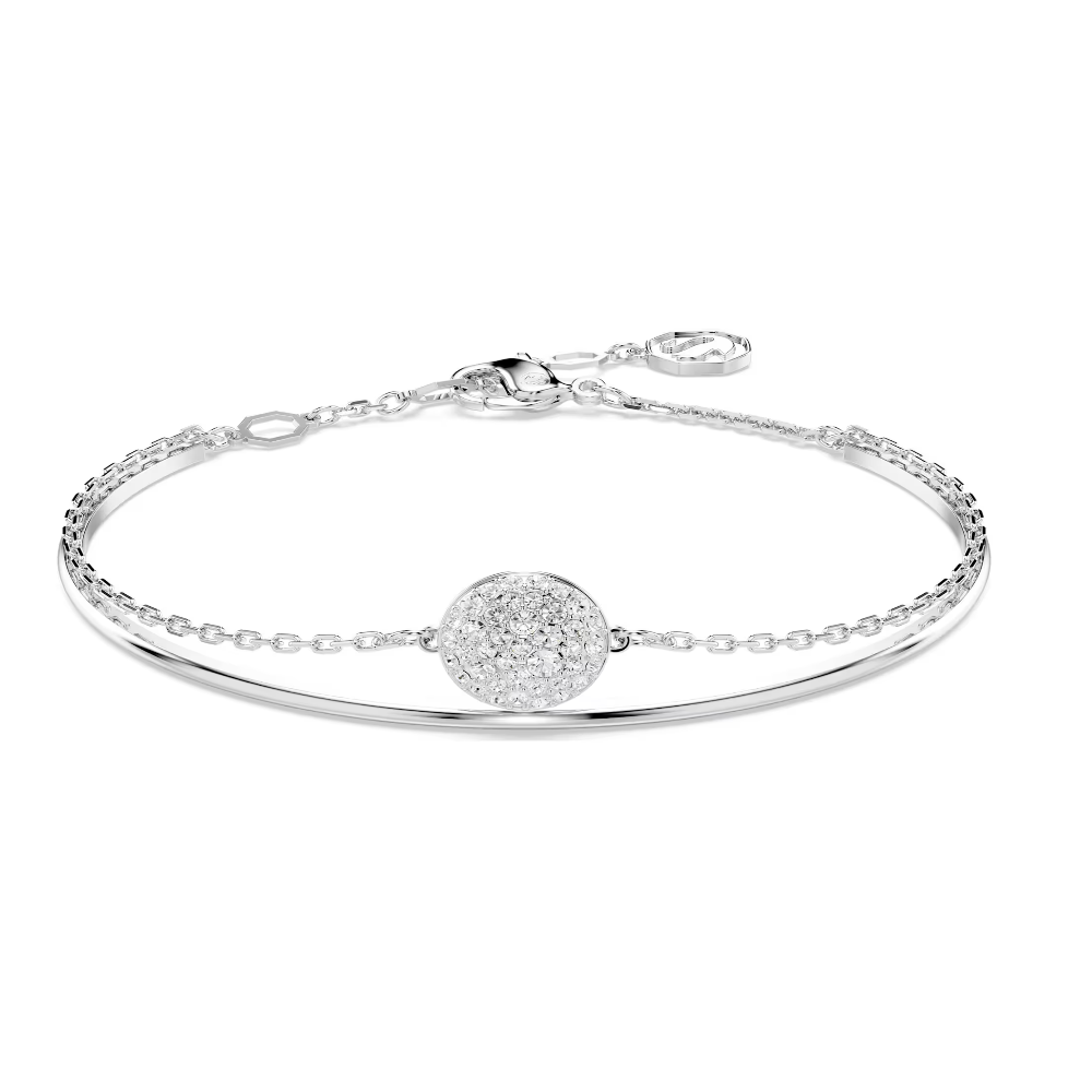 Bracelete Swarovski Sublima Branca, Lacado a ródio