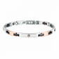 PULSEIRA MASERATI EM AÇO E CERÂMICA 18 + 3,5 CM