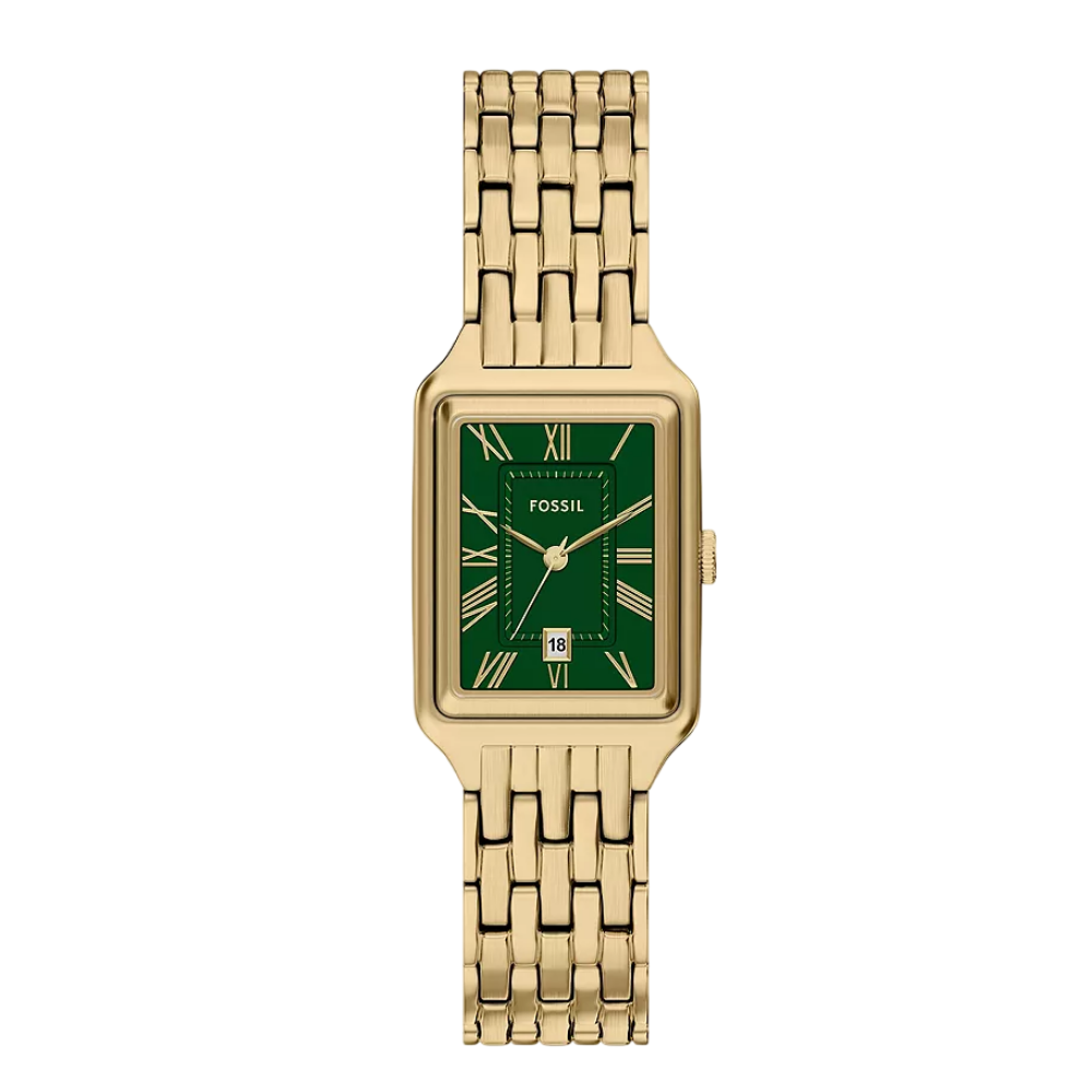 RELÓIO FOSSIL DOURDO COM MOSTRADOR VERDE