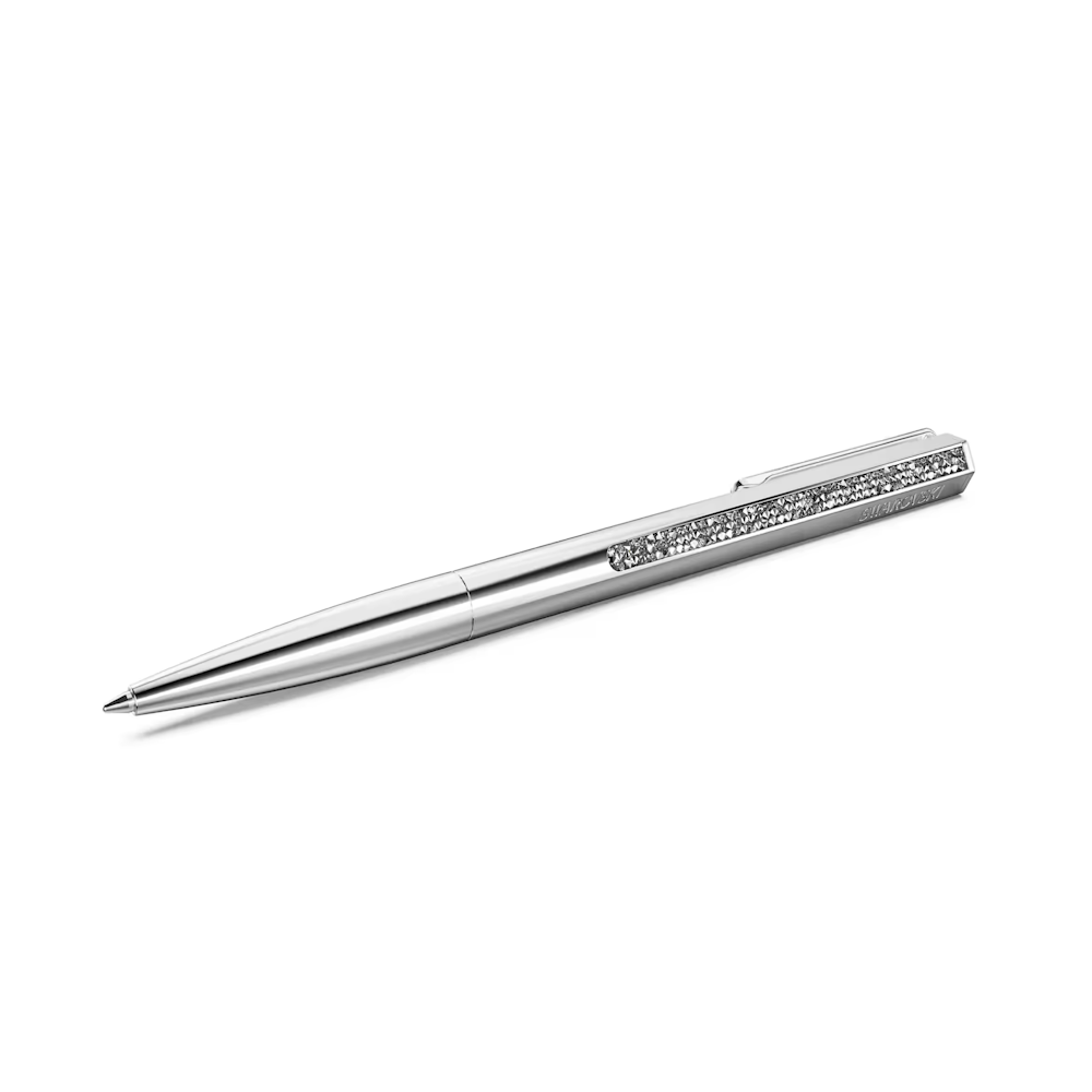 Caneta Swarovki Crystal Shimmer ballpoint pen, Silver tone, Chrome plated