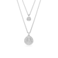 Colar duplo Swarovski layered Sublima Branco, Lacado a ródio
