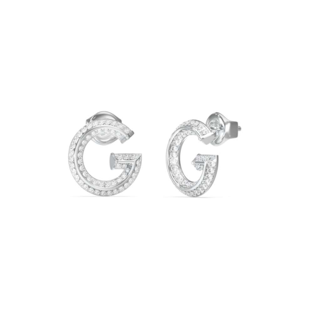 BRINCOS GUESS   G CRYSTAL PRATEADO