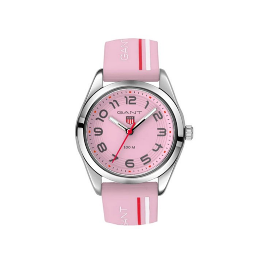 RELOGIO GANT TEENS GRADUARTE 28mm SILICONE ROSA RISCAS     K320007-S