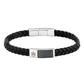 PULSEIRA MASERATI EM AÇO E PELE "JM424AVE26"