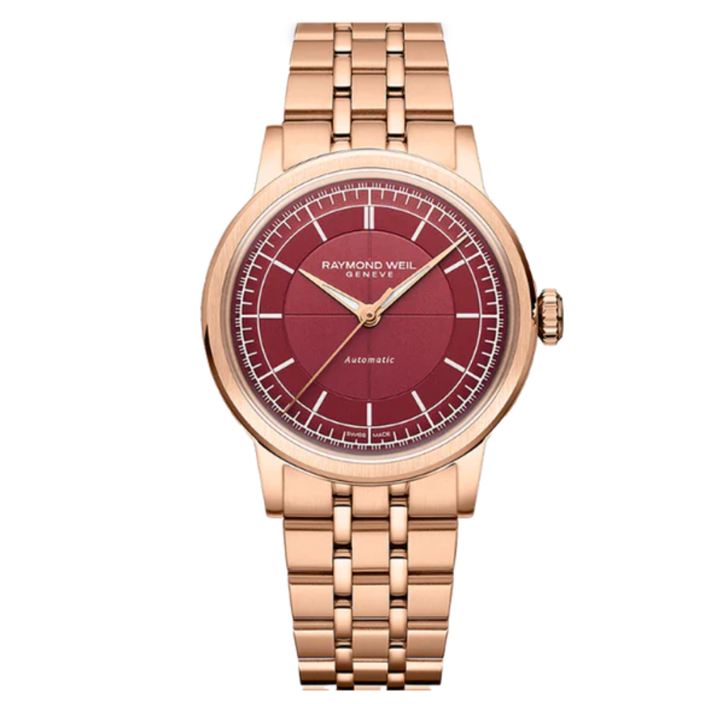 RELÓGIO RAYMOND WEIL MILESIME S AUT AÇO PVD MST BORDEAUX