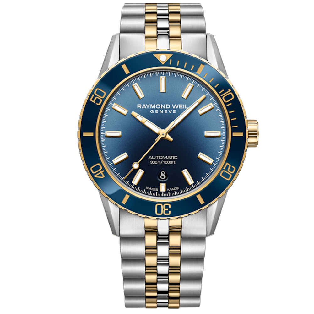 RELOGIO RAYMOND WEIL FREELANCER AUT. BIC. MUST. AZUL