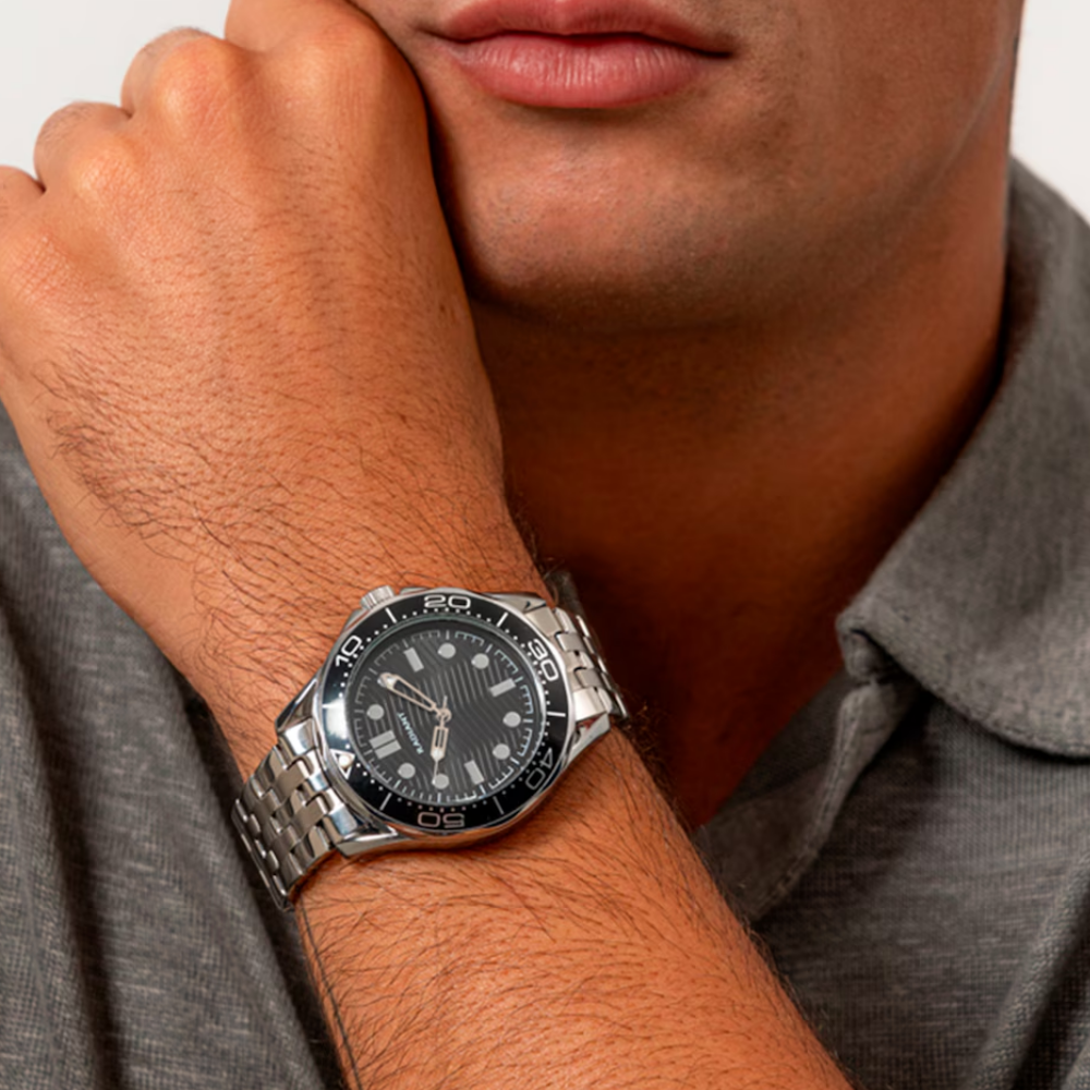 RELÓGIO RADIANT HOMEM CHRIS PRETO/PRATEADO