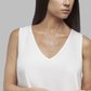 COLAR UNIKE EM PRATA 925% LOVE IN ROSE THREE HEARTS COM ZIRCÓNIAS