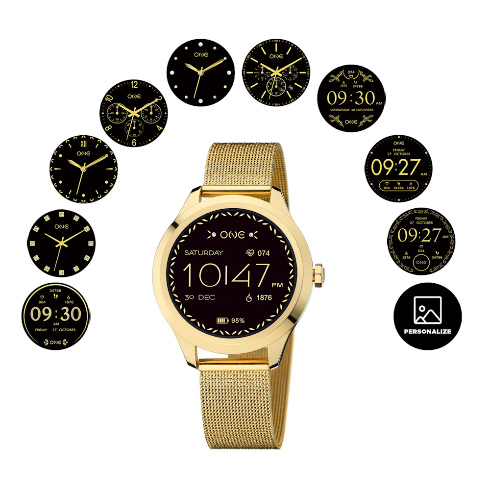 SMARTWATCH MINI GOLD MESH