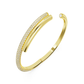 Bracelete Swarovski Dextera Fecho magnético, Branca, Lacado a dourado