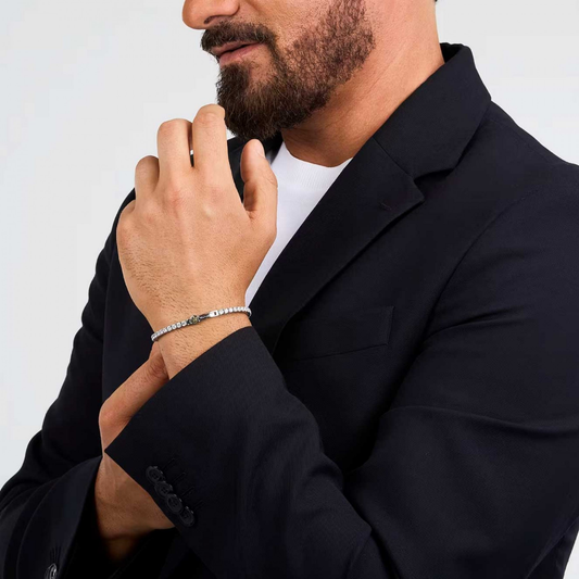 PULSEIRA MASERATI TENNIS EM AÇO COM ZIRCÓNIAS