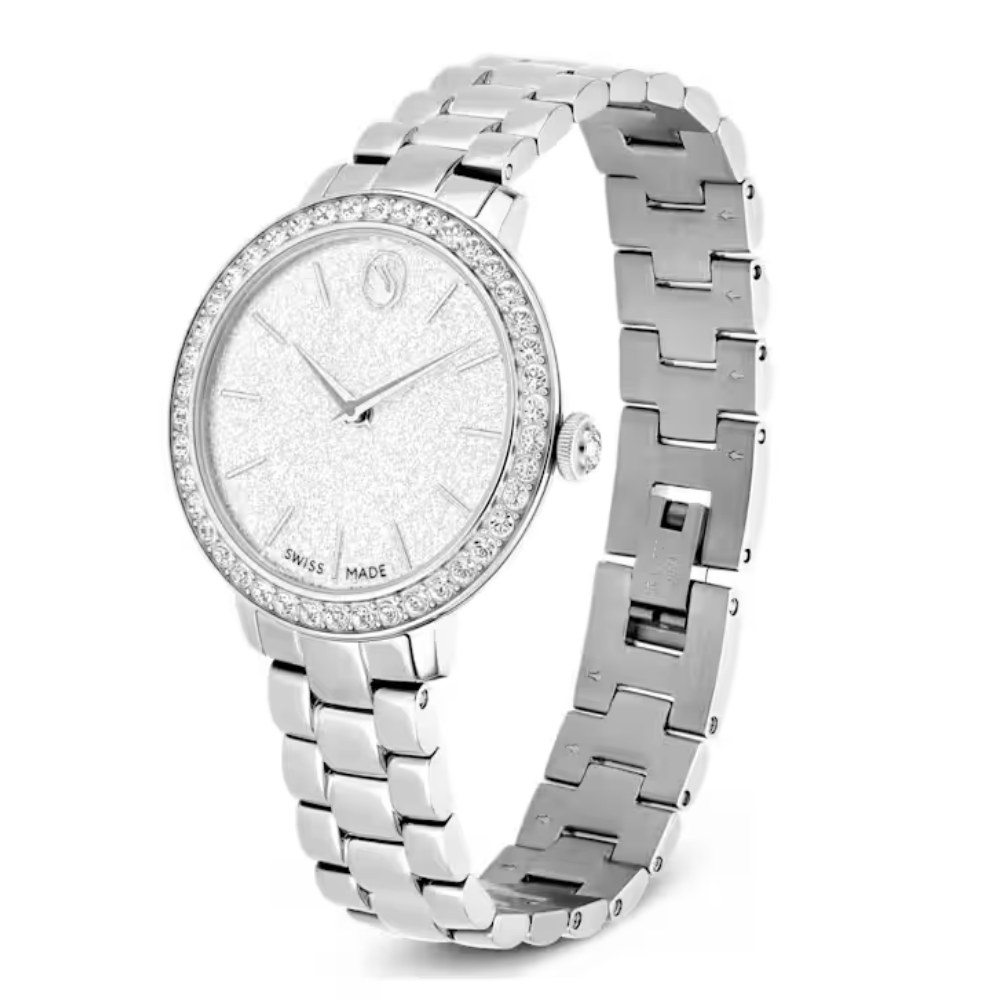 Relógio Swarovski Matrix 3-link Fabrico suíço, Pulseira de metal, Prata, Aço inoxidável