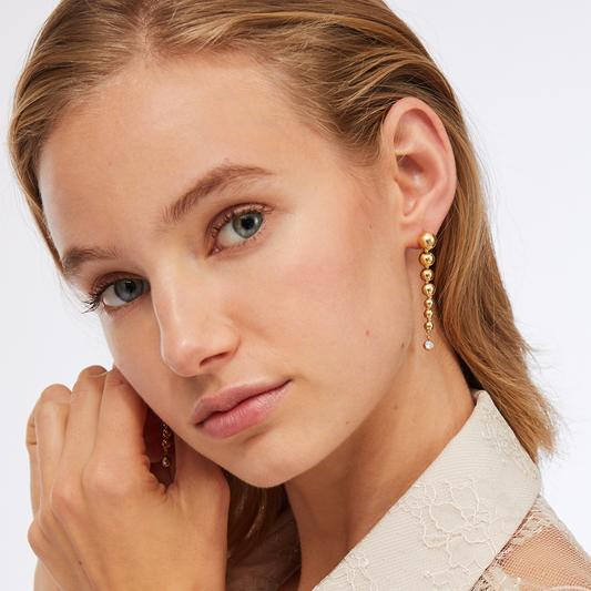 BRINCOS LIU JO EM AÇO DOURADO