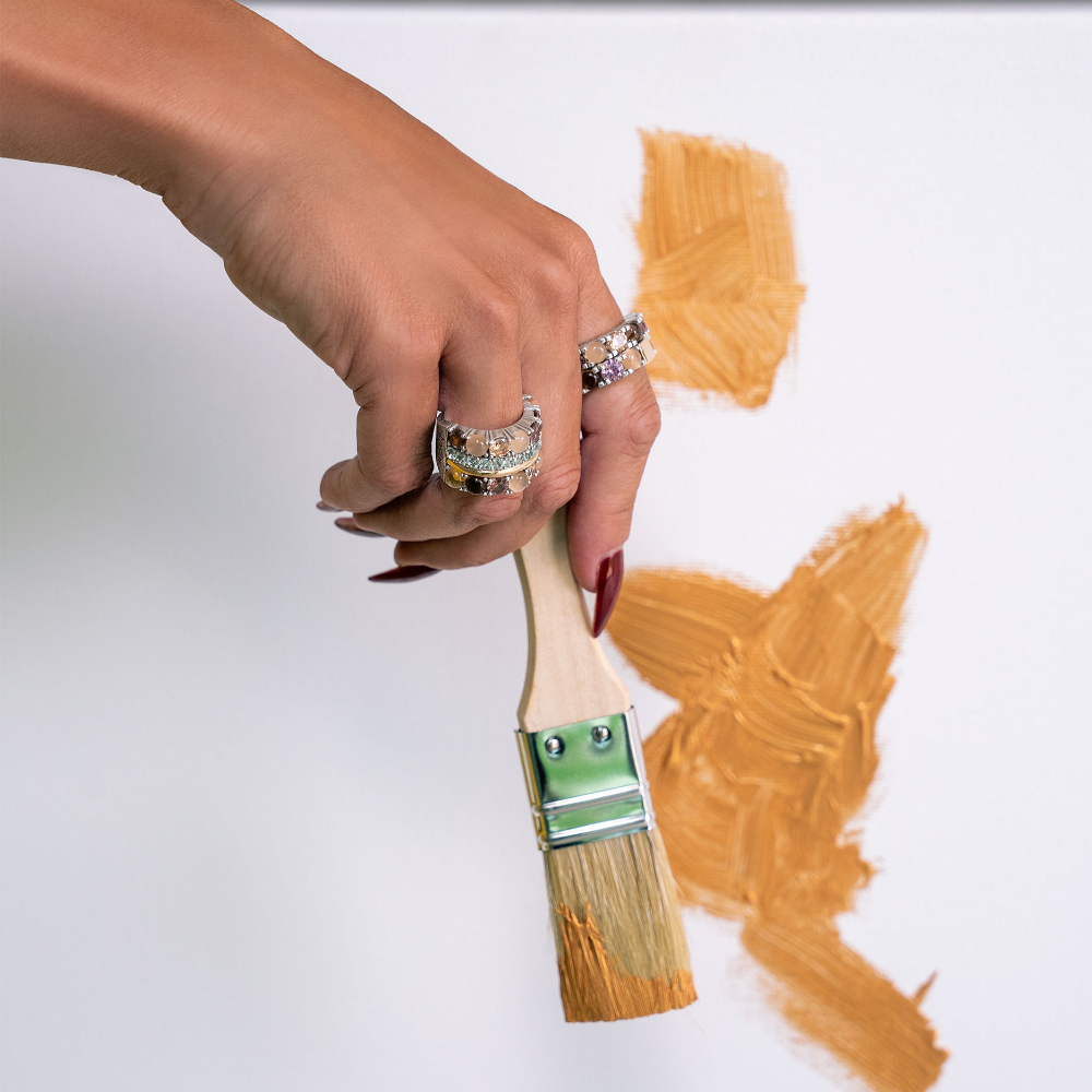 ANEL TASHI ANA D'CASTRO EM PRATA 925 E OURO 375 T16