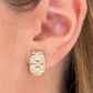 BRINCOS VIDAL & VIDAL EM BRONZE COM ZIRCÓNIAS BANHADO A OURO 18KT