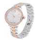 Relógio Swarovski Matrix 3-link Fabrico suíço, Pulseira de metal, Prata, Acabamento em rosa dourado