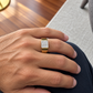 ANEL HOMEM EM OURO 19,2K COM 16 DIAMANTES 0,24CT