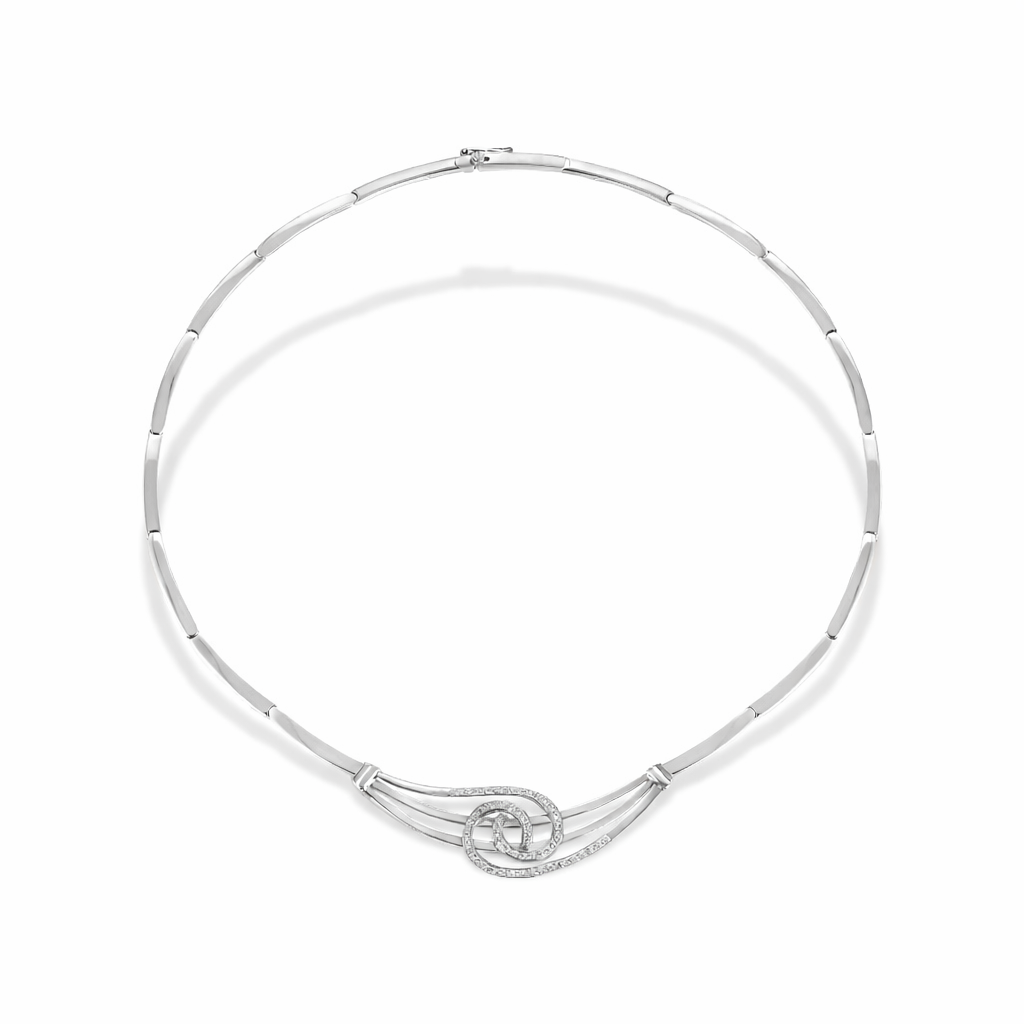 colar em ouro com zircônias