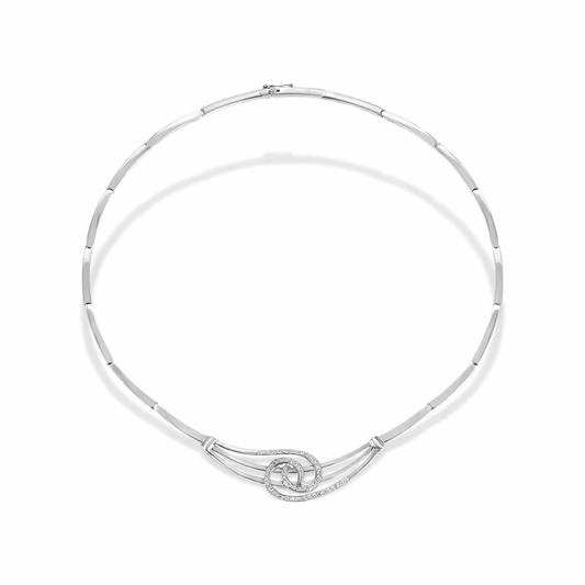 colar em ouro com zircônias