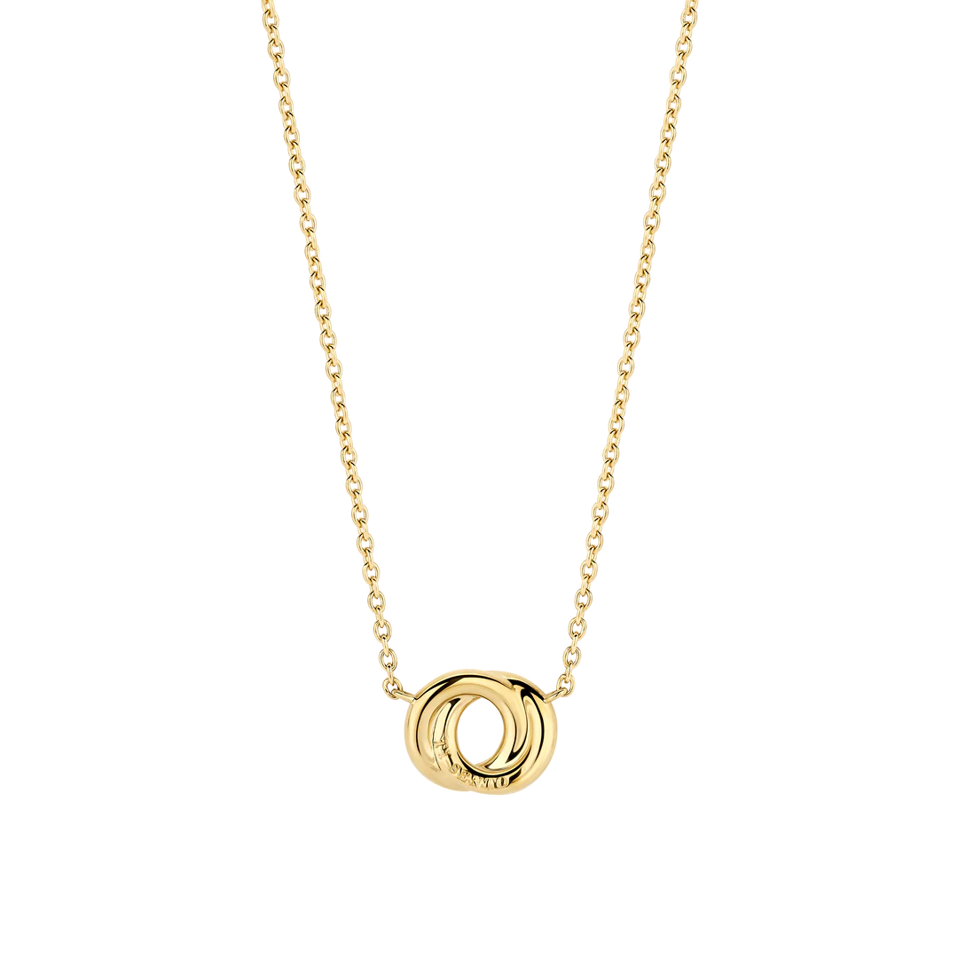 COLAR TI SENTO EM PRATA 925%COM ZIRCÓNIAS