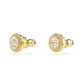 Brincos Swarovski stud Una Angelic Lapidação redonda, Dourado, Lacado a dourado
