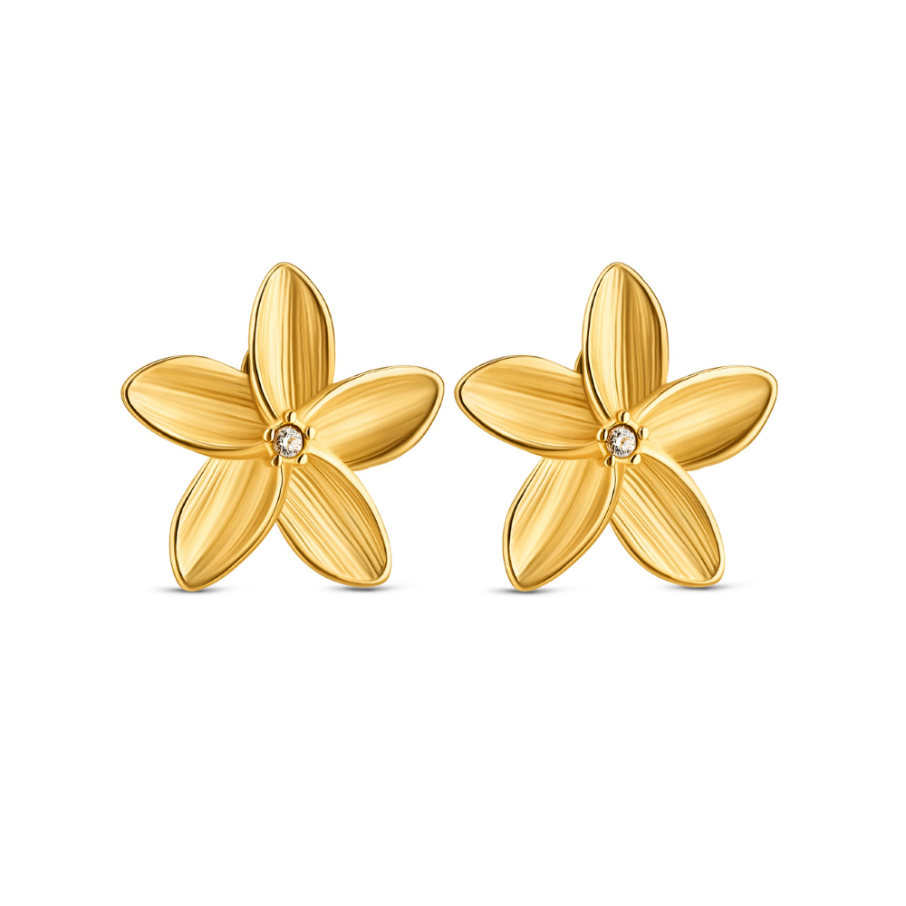 BRINCOS ONE SENHORA FLEUR GOLD