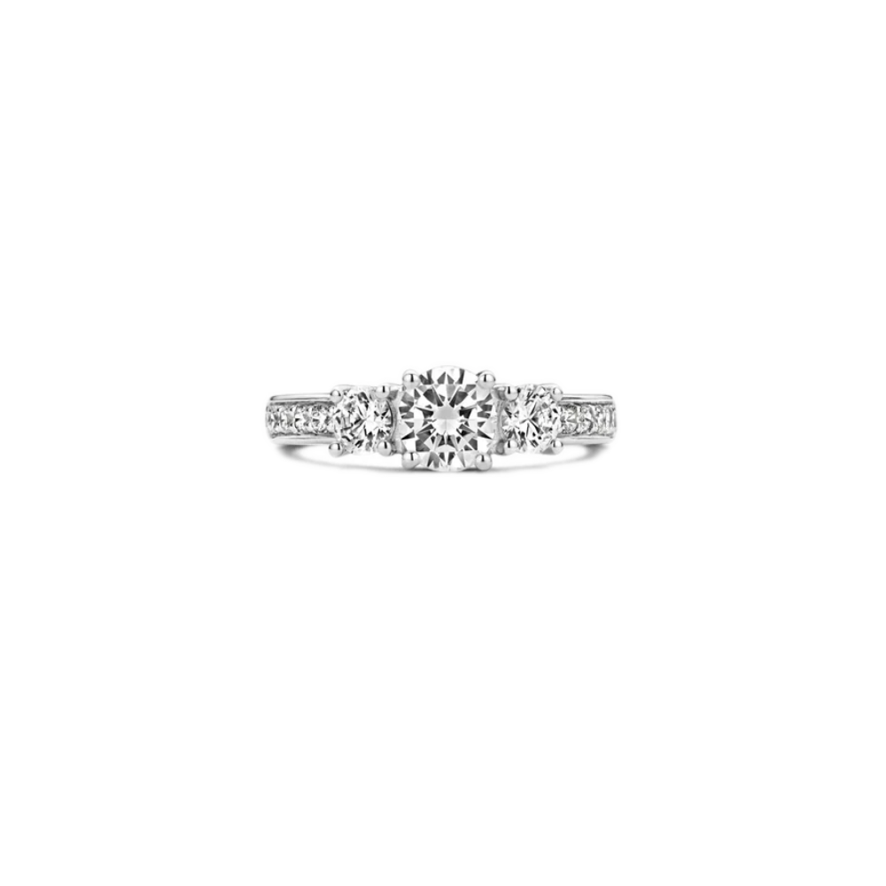 ANEL TI SENTO EM PRATA 925% COM ZIRCÓNIAS