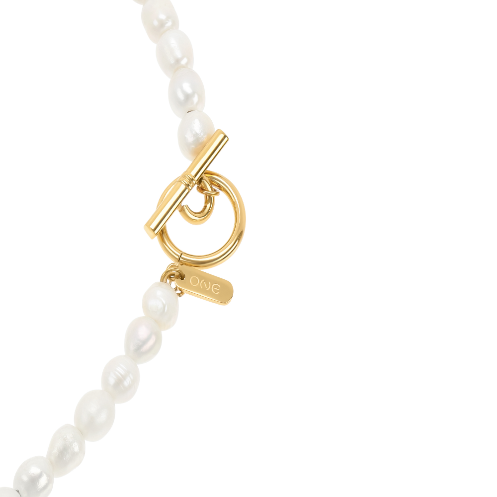 COLAR ONE SENHORA NECKMESS OCEANIC PEARL GOLD