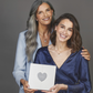 COLAR UNIKE HEART MOTHER OF PEARL GOLD PRATA 925% C/ ZIRCONIAS E MADREPEROLA
