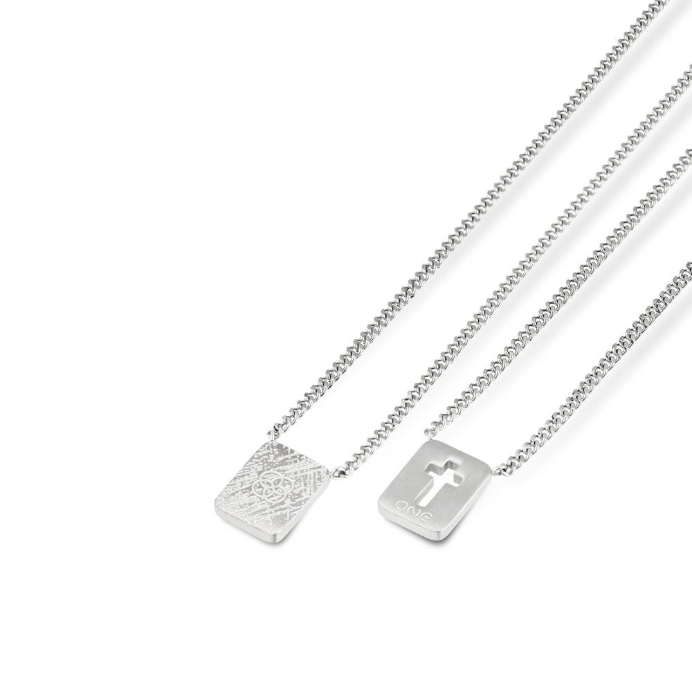 COLAR ESCAPULÁRIO ONE MEN FAITH STEEL