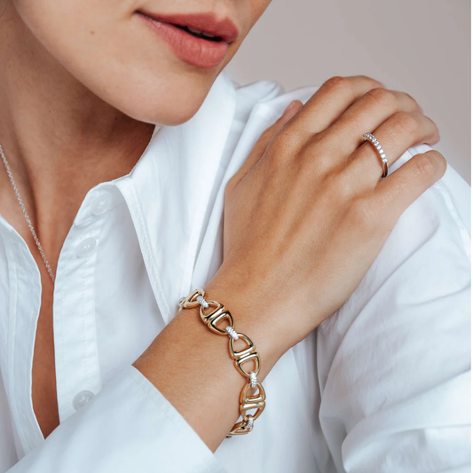 ANEL TI SENTO EM PRATA 925% COM ZIRCÓNIAS