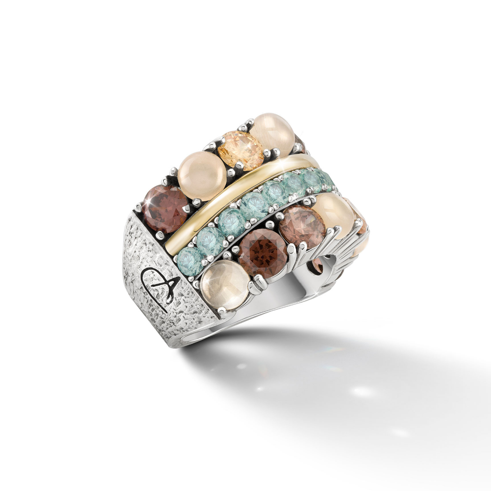 ANEL TASHI ANA D'CASTRO EM PRATA 925% E OURO 375 T20