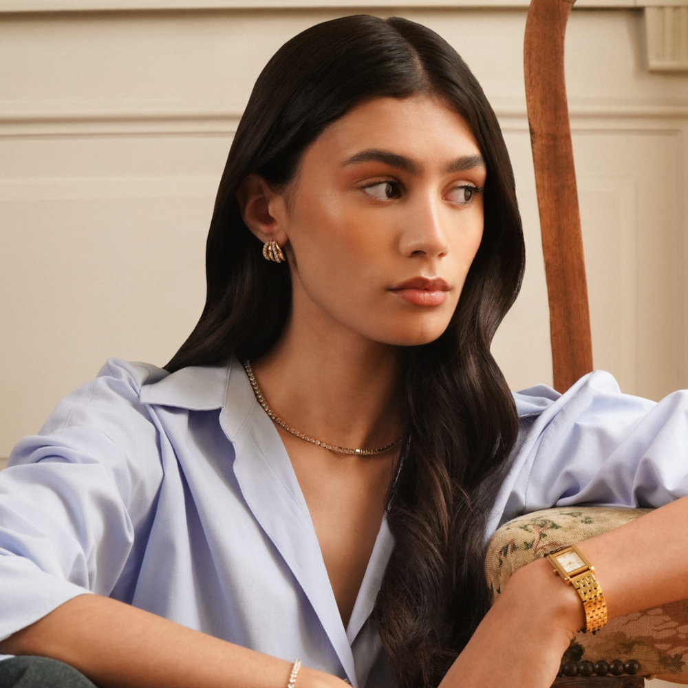 BRINCOS ONE SENHORA REFINED GOLD