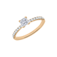 Solitário Carlton Jewellery Ouro 18k com Diamantes Princesa