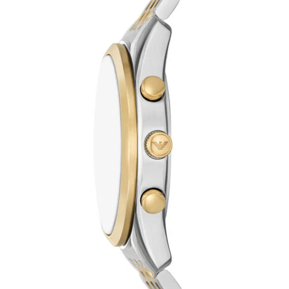 RELÓGIO EMPORIO ARMANI BICOLOR MOSTRADOR PRETO