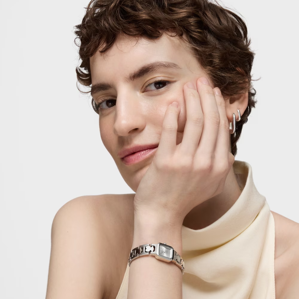 RELÓGIO TOUS ANALÓGICO COM BRACELETE EM AÇO PRATEADO ICON TIME