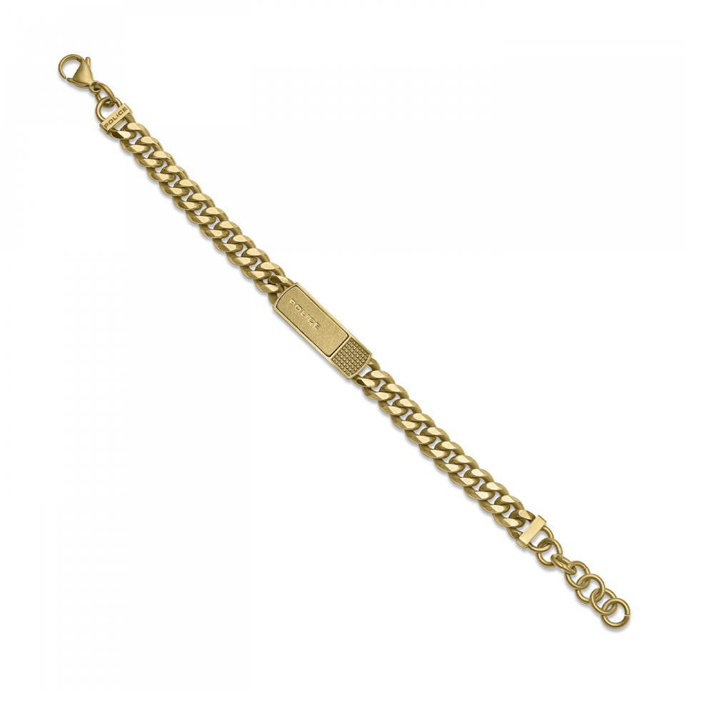 PULSEIRA POLICE IDENTITY EM AÇO DOURADO